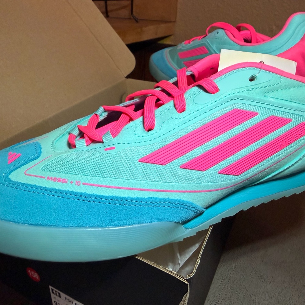 adidas Women's Vibrant Turquoise and Pink Athletic Shoes